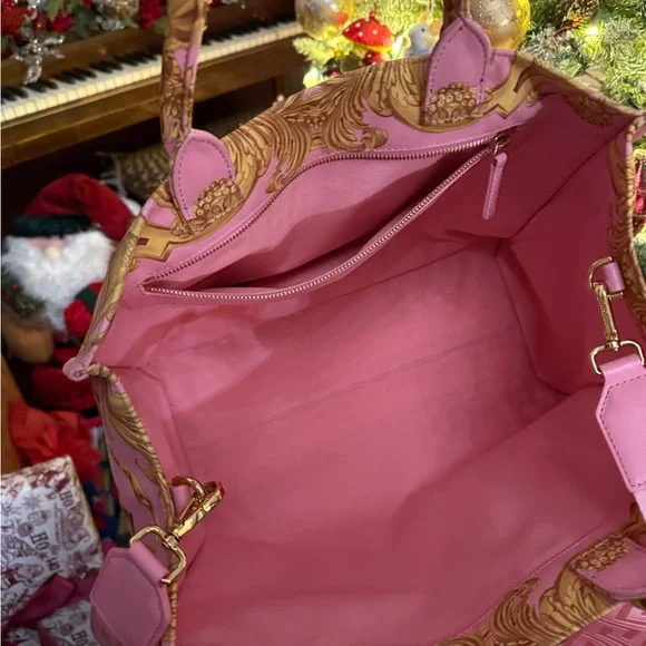 Versace Pink and Gold Tote Bag - Picture 5 of 6